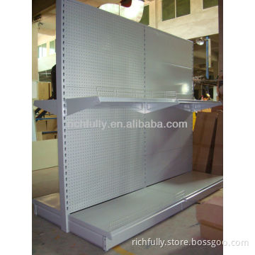 Punch holes back panel shelf with different hooks